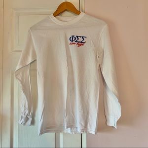 Phi Sigma Sigma white long sleeve top size small